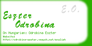 eszter odrobina business card